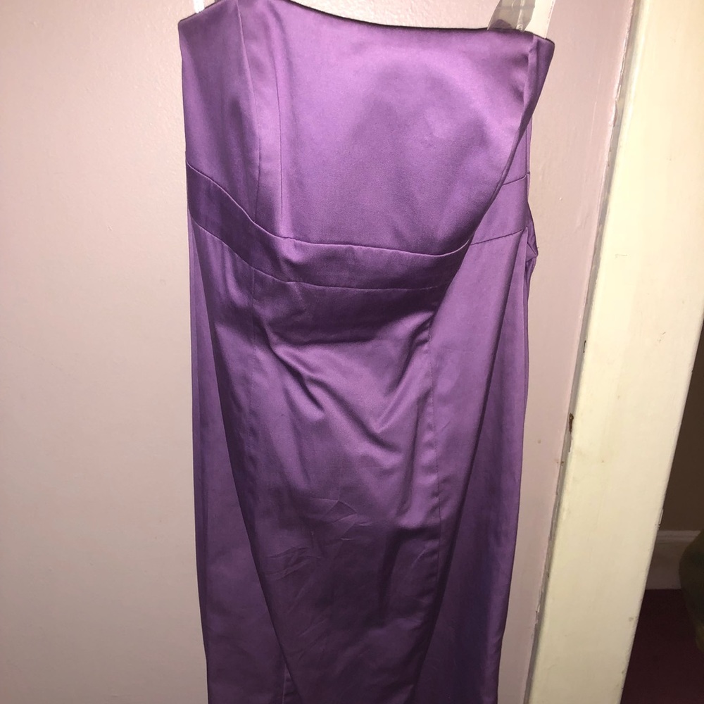 Strapless cotton sateen dress